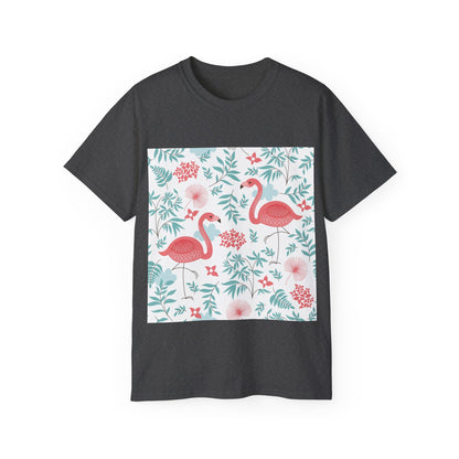 Tropical Flamingo Unisex Ultra Cotton Tee – Perfect Summer Vibe Tee - OJABay