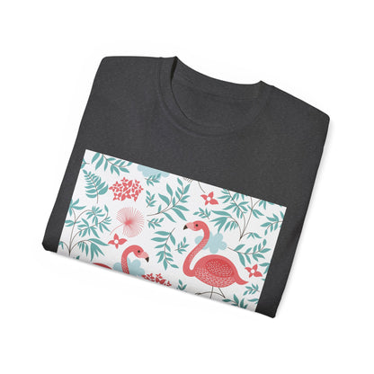 Tropical Flamingo Unisex Ultra Cotton Tee – Perfect Summer Vibe Tee - OJABay