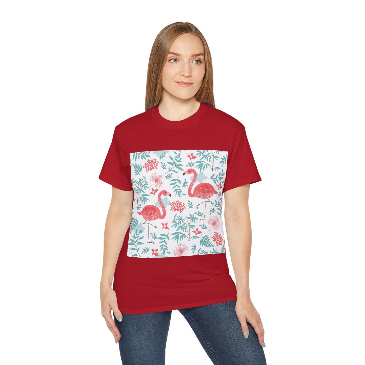 Tropical Flamingo Unisex Ultra Cotton Tee – Perfect Summer Vibe Tee - OJABay