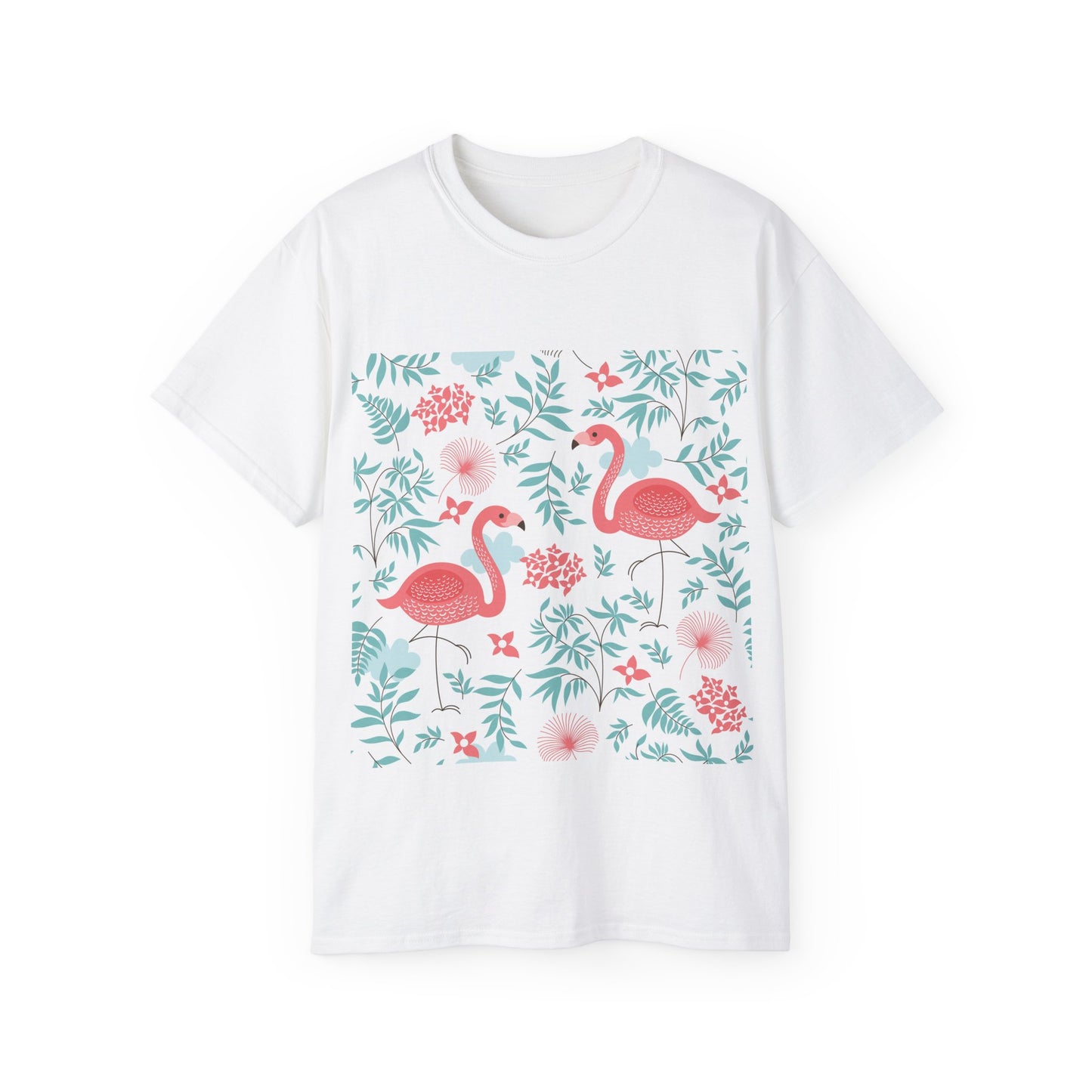 Tropical Flamingo Unisex Ultra Cotton Tee – Perfect Summer Vibe Tee - OJABay