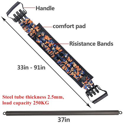 Adjustable Bench Press Bands Push up Resistance Bands Portable Arm Expander Resistance Training Workout Equipment for Home Gym