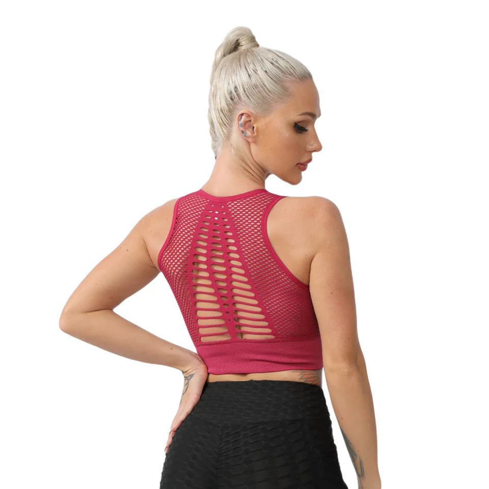 Seamless Yoga Sports Bra – Breathable, Supportive & Stylish - OJABay