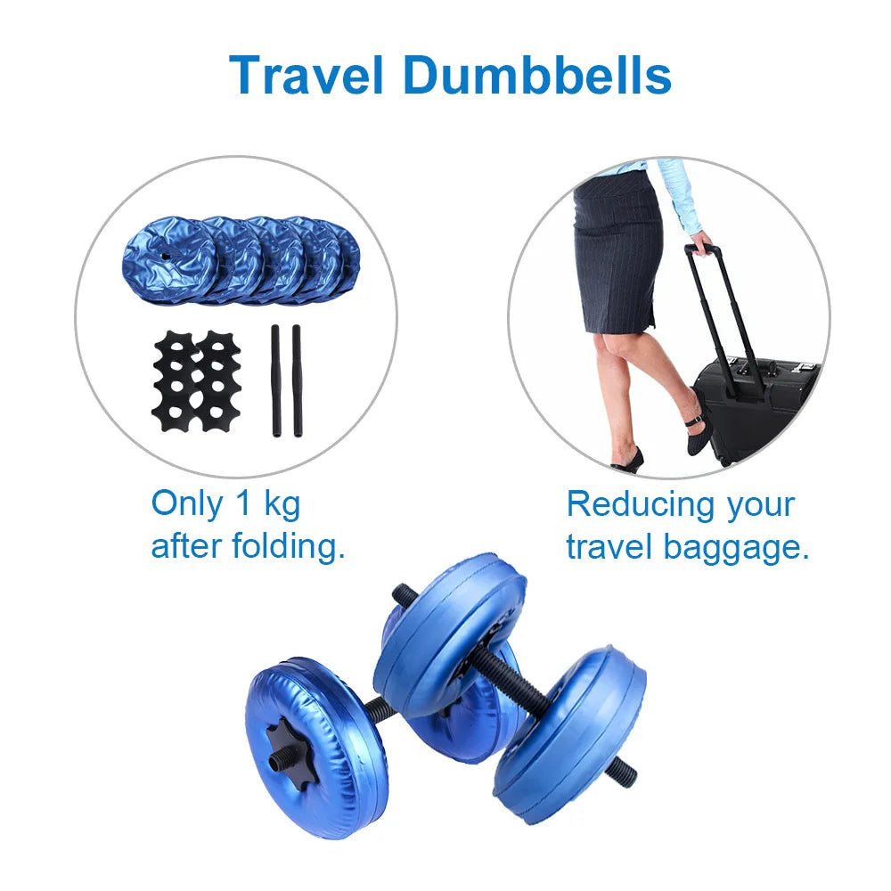 Water-Filled Adjustable Dumbbells – Portable Strength Training Gear - OJABay