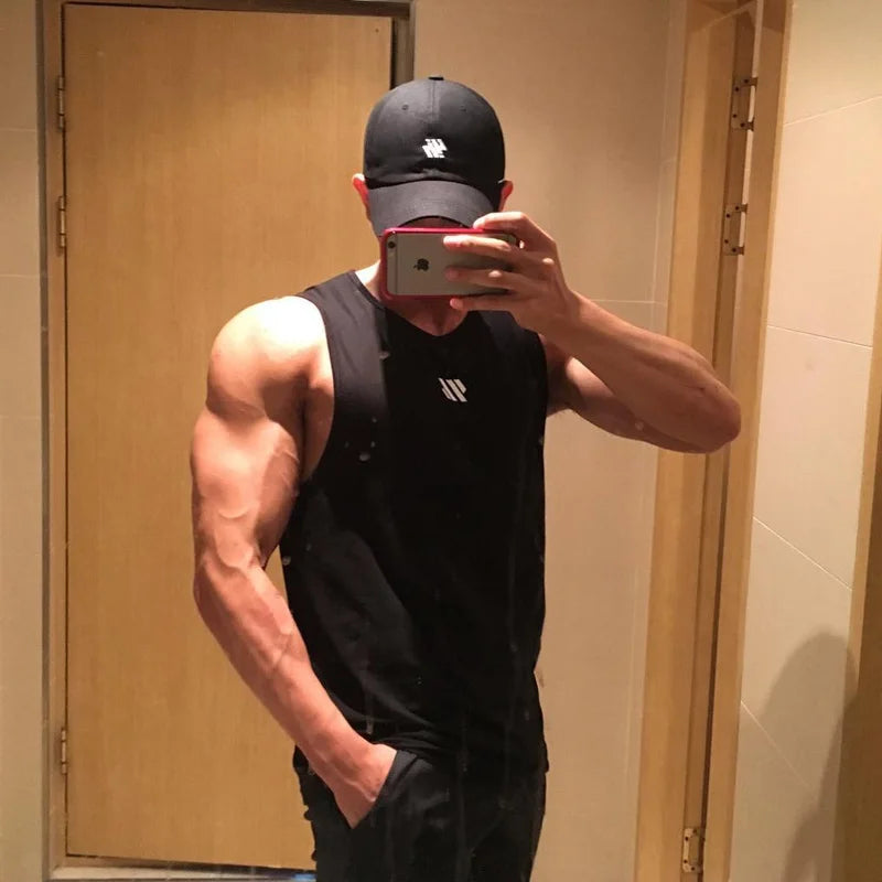Men's Gym Stringer Tank Top – Bodybuilding Sleeveless Workout Vest - OJABay