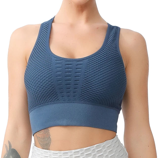 Seamless Yoga Sports Bra – Breathable, Supportive & Stylish - OJABay
