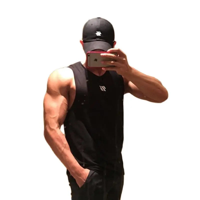 Men's Gym Stringer Tank Top – Bodybuilding Sleeveless Workout Vest - OJABay