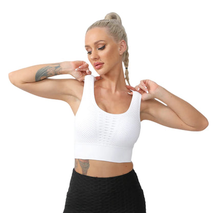 Seamless Yoga Sports Bra – Breathable, Supportive & Stylish - OJABay