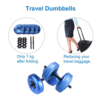 Water-Filled Adjustable Dumbbells – Portable Strength Training Gear - OJABay