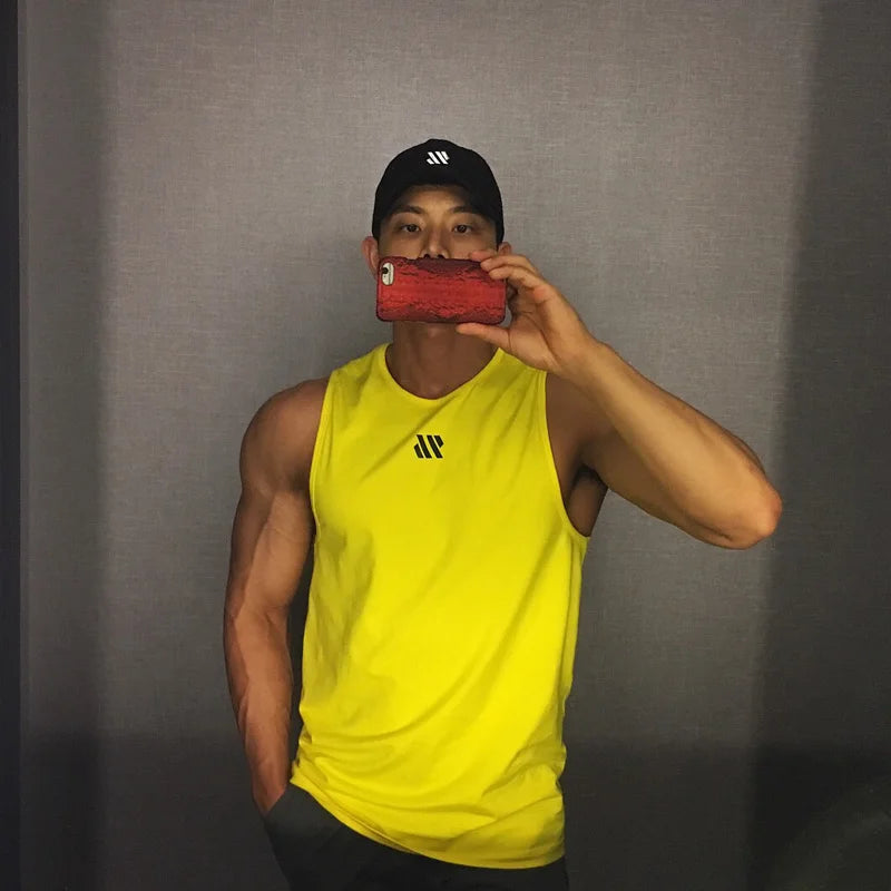 Men's Gym Stringer Tank Top – Bodybuilding Sleeveless Workout Vest - OJABay