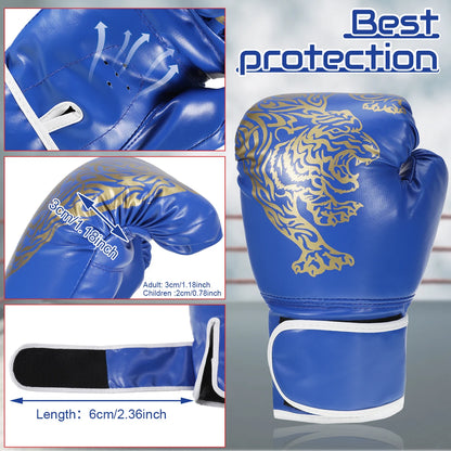 PU Leather Boxing Gloves – Adult & Kids Training Gloves for Kickboxing, Gym & Martial Arts