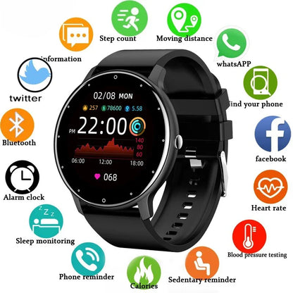 LIGE Smartwatch with Bluetooth Calls & Fitness Tracker – Unisex, Waterproof - OJABay