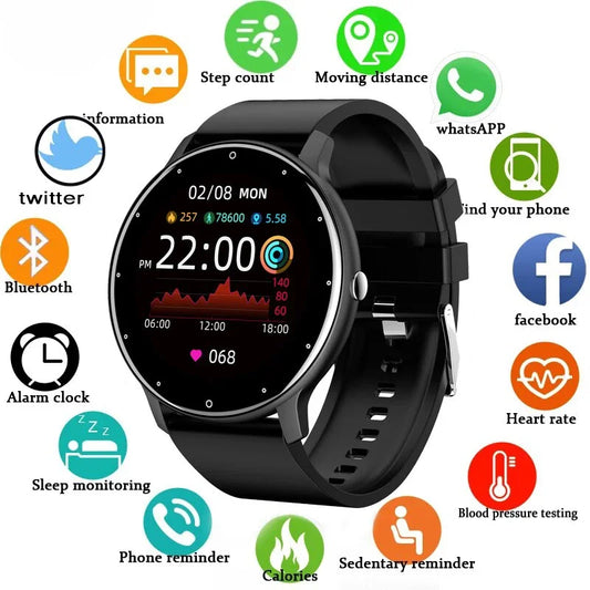 LIGE Smartwatch with Bluetooth Calls & Fitness Tracker – Unisex, Waterproof - OJABay