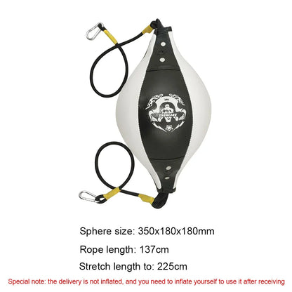 Boxing Punching Ball – PU Leather Double End Speed Bag for Reaction Training, Muay Thai, and Fitness Workouts - OJABay