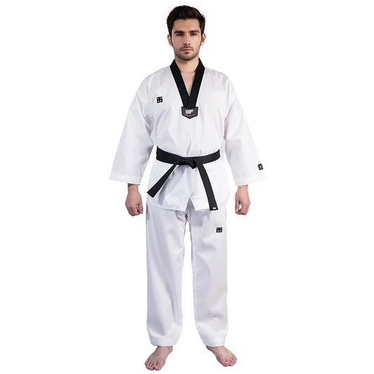 Taekwondo Dobok Karate Uniform with Belt – Kids & Adults (XXXS–XXXL)