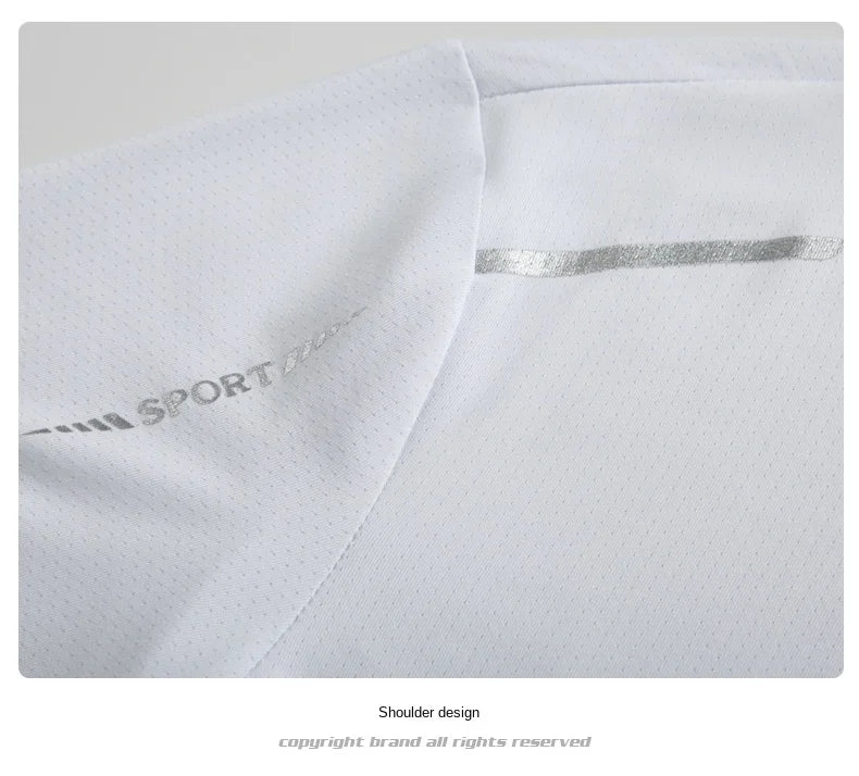 Running T-shirt Reflective Short Sleeve Ice Silk Quick Drying Summer Thin Breathable Fitness Tees Shirt Sportswear Sportsshirt - OJABay