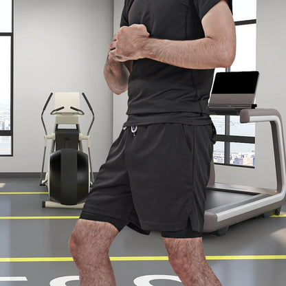 2-in-1 Running Shorts with Compression Layer – Stay Ready, Stay Dry - OJABay
