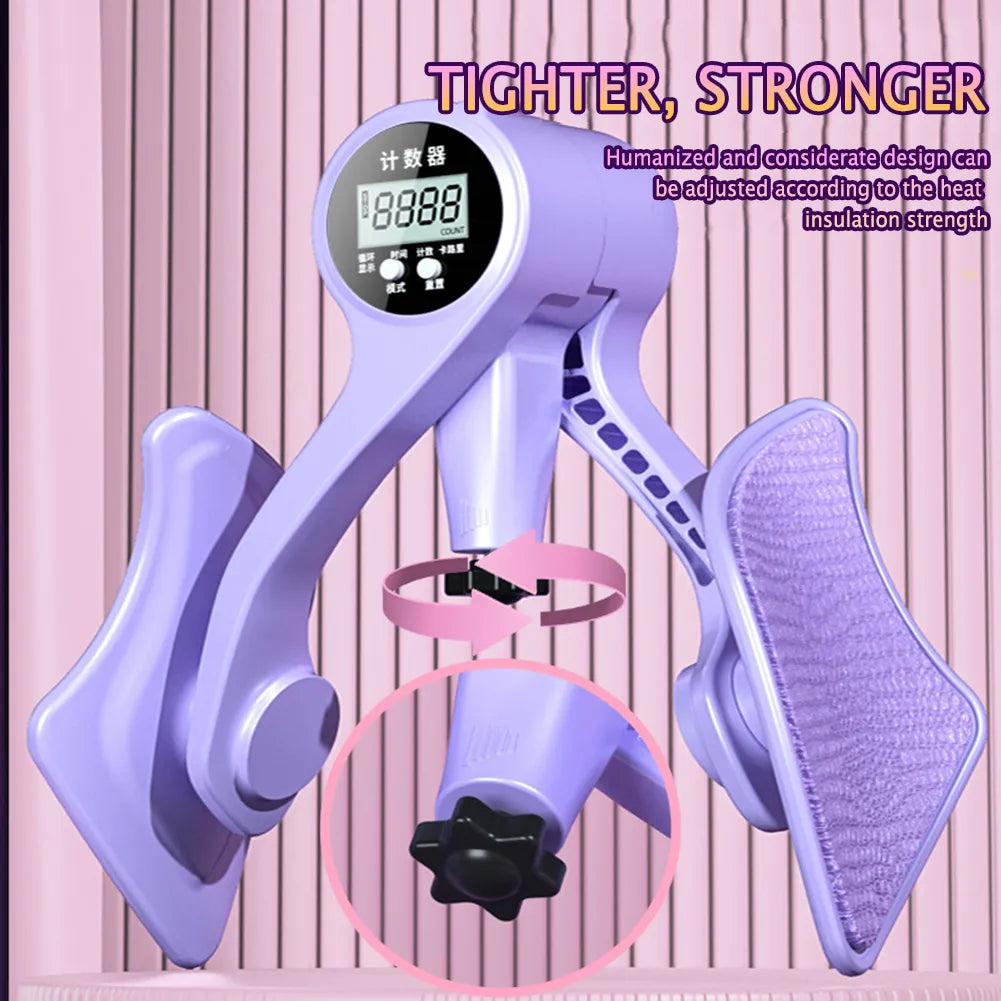 Digital Pelvic Floor & Thigh Muscle Trainer – Adjustable Leg Exerciser with Smart Counter for Home Fitness, Postpartum & Strength Training - OJABay