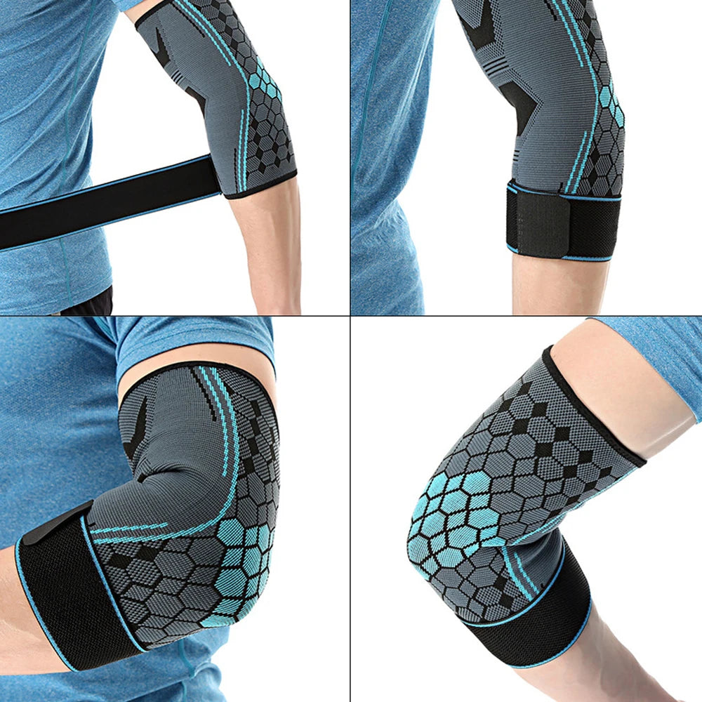 Elbow Brace Compression Sleeve with Adjustable Strap – Tennis Elbow, Golf & Weightlifting (1PC) - OJABay
