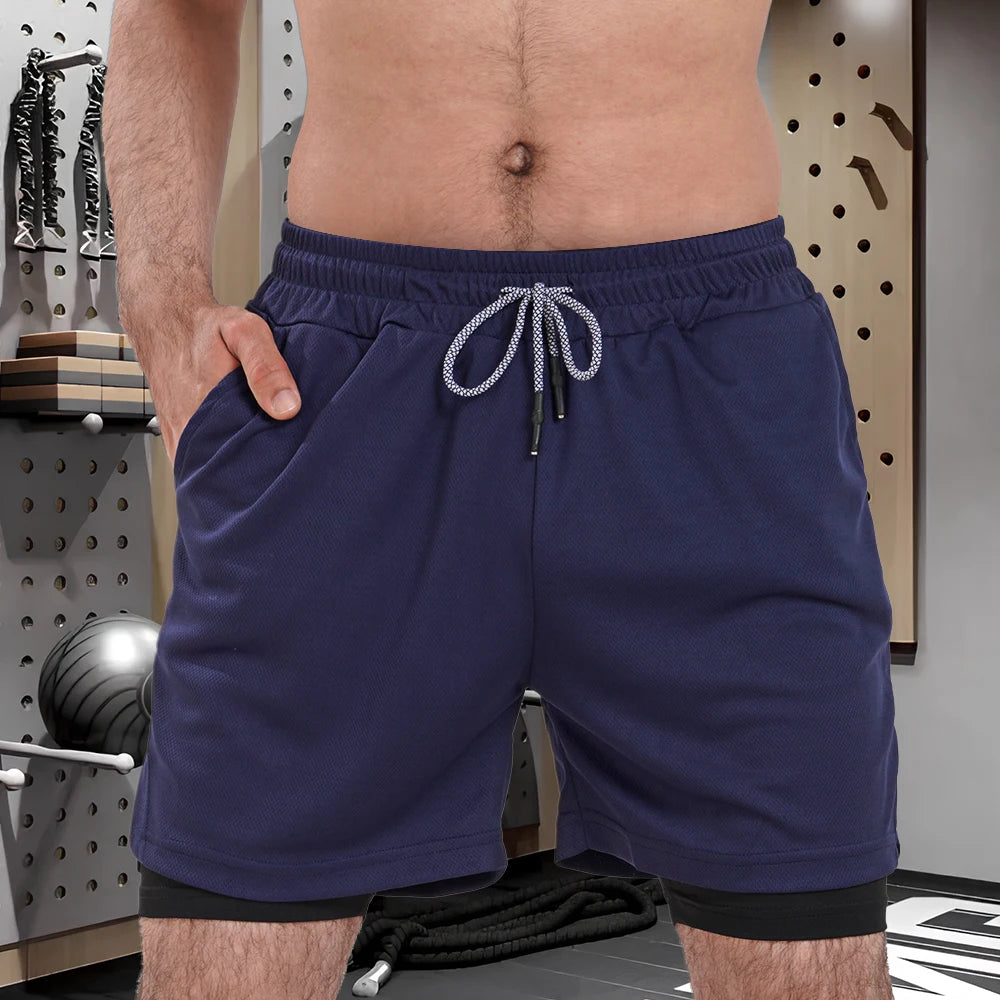 2-in-1 Running Shorts with Compression Layer – Stay Ready, Stay Dry - OJABay