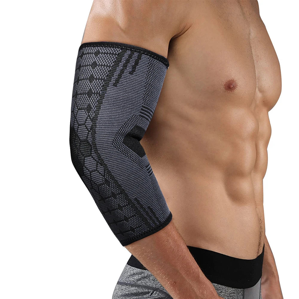 Elbow Brace Compression Sleeve with Adjustable Strap – Tennis Elbow, Golf & Weightlifting (1PC) - OJABay