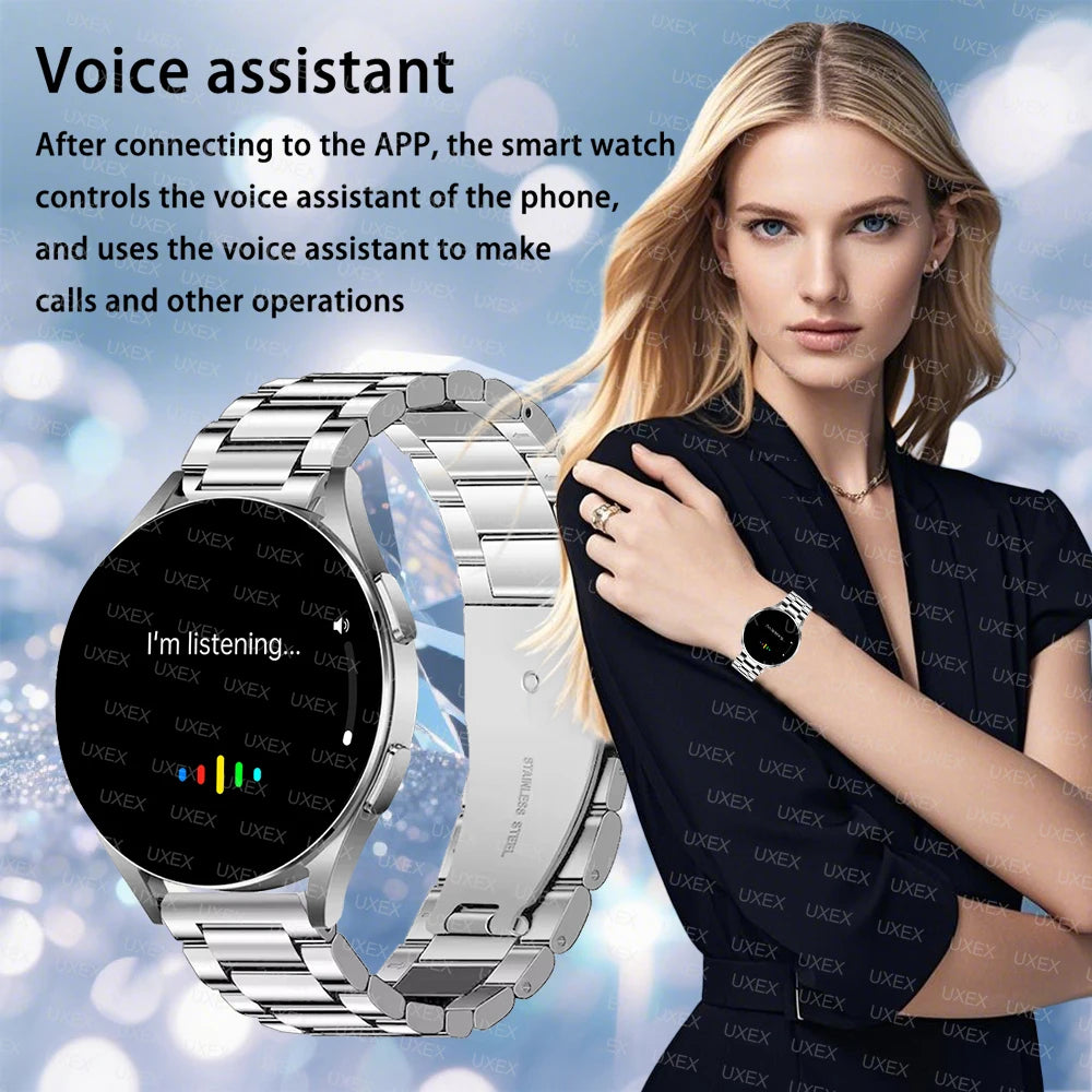 Fashion Smart Watch Plus 2025 – 1.32" Business & Fitness Watch for Men & Women | Bluetooth Calls, Heart Rate, Blood Oxygen, Sleep Monitor - OJABay