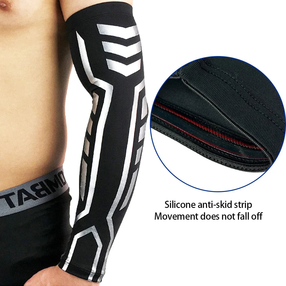 Sports Arm Compression Sleeve – UV Protection, Running, Cycling & Basketball Arm Warmer - OJABay