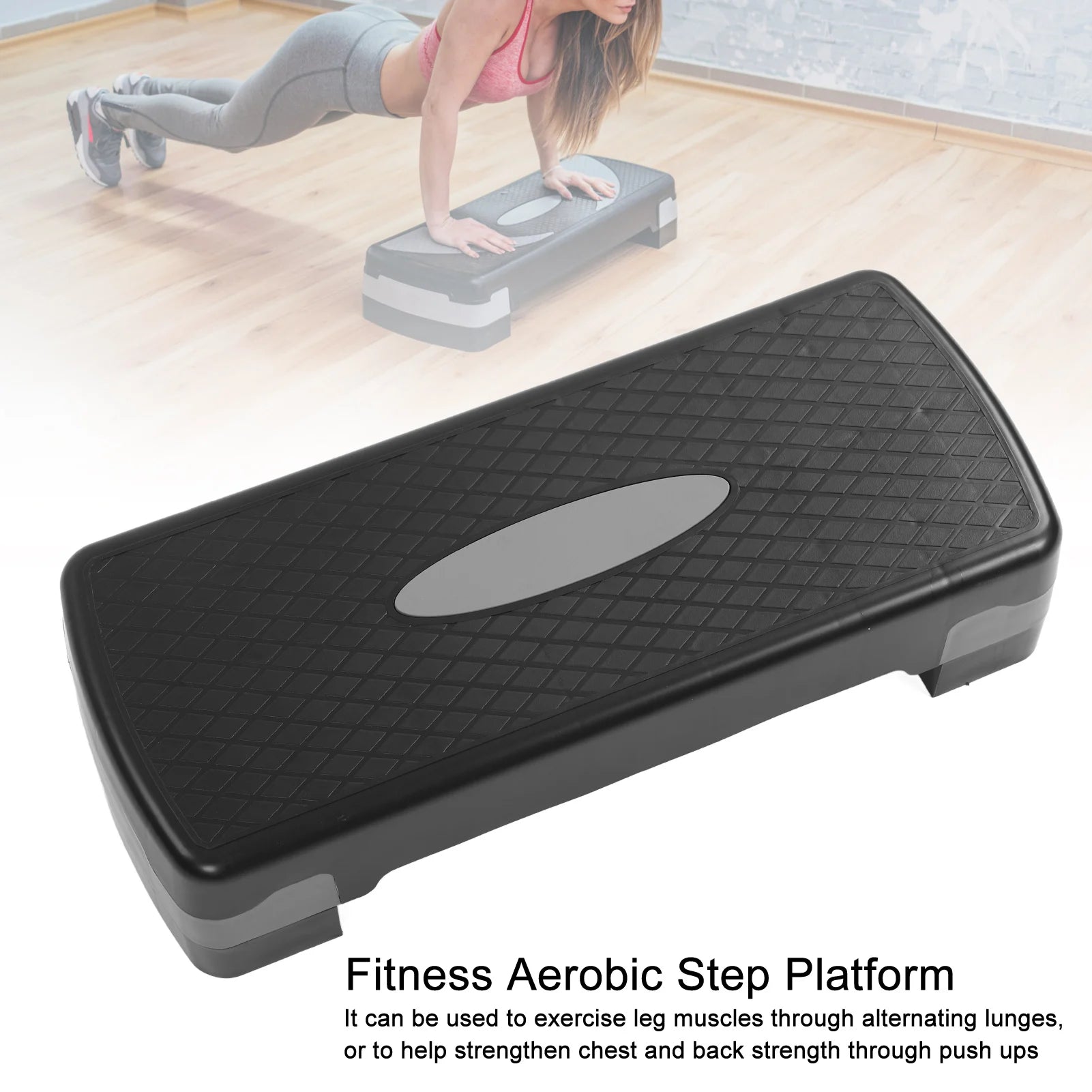 Adjustable Aerobic Step Platform – Non-Slip Workout Stepper Bench for Home, Gym & Office Training - OJABay