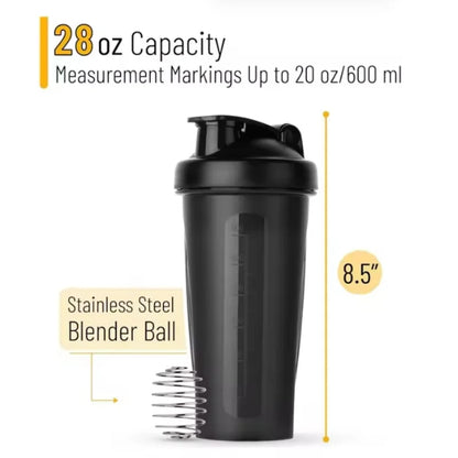 600ML Protein Shaker Bottle – Leak-Proof, BPA-Free Sports Drink Cup for Gym & Fitness - OJABay