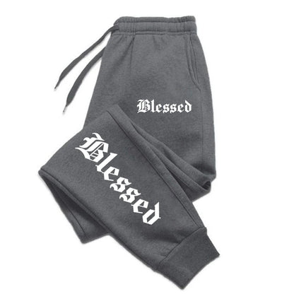 Letter of Blessing Printed Joggers – Unisex Y2K Streetwear Vibes - OJABay