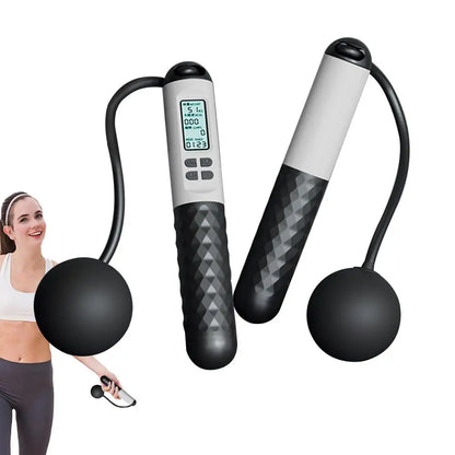 Smart Weighted Cordless Jump Rope – Digital Counter, Ropeless Skipping for Home & Gym - OJABay