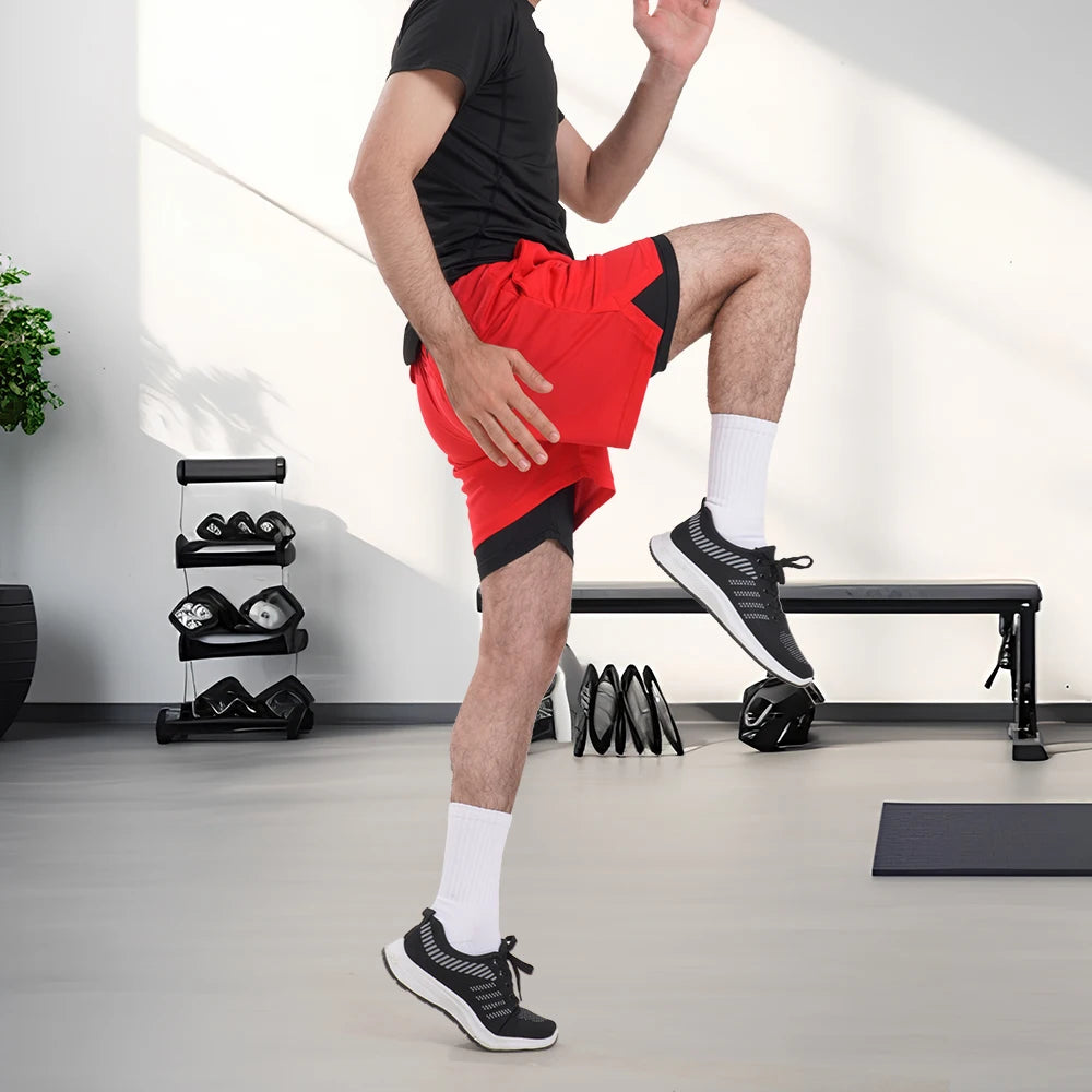 2-in-1 Running Shorts with Compression Layer – Stay Ready, Stay Dry - OJABay