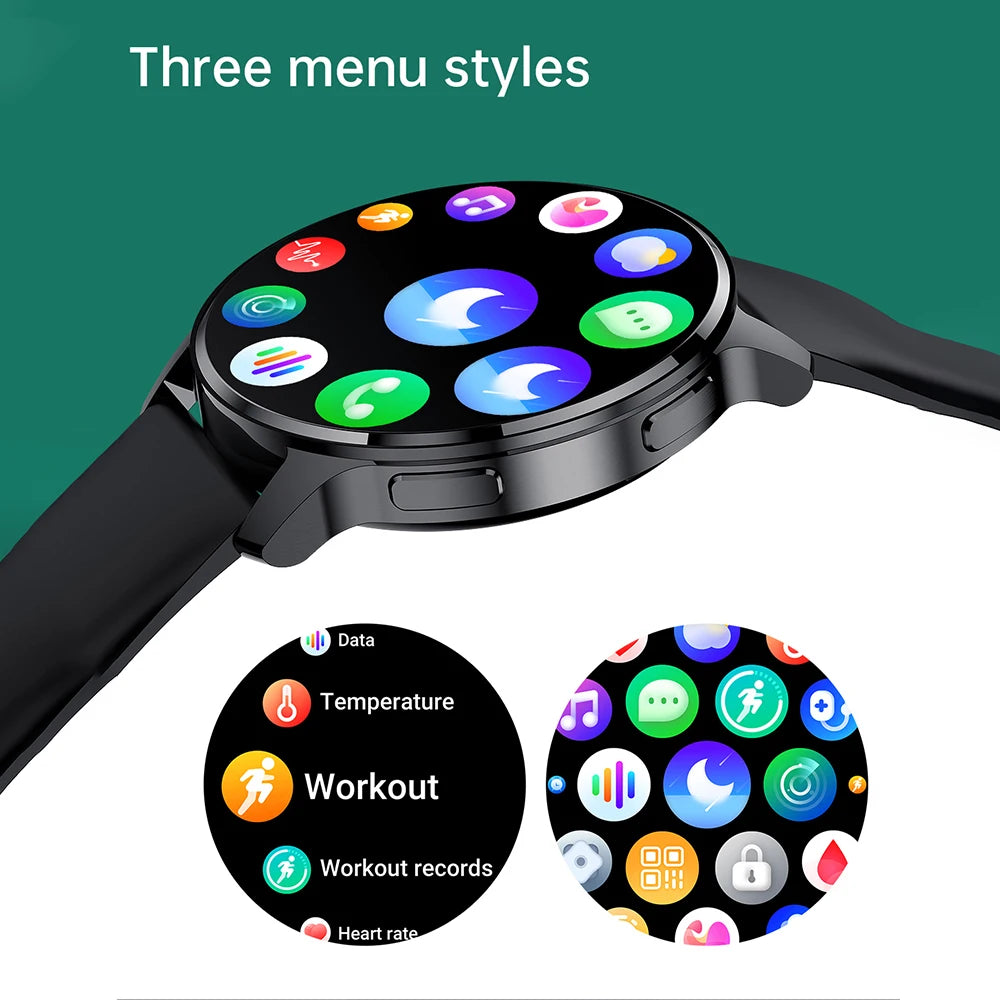 Fashion Smart Watch Plus 2025 – 1.32" Business & Fitness Watch for Men & Women | Bluetooth Calls, Heart Rate, Blood Oxygen, Sleep Monitor - OJABay