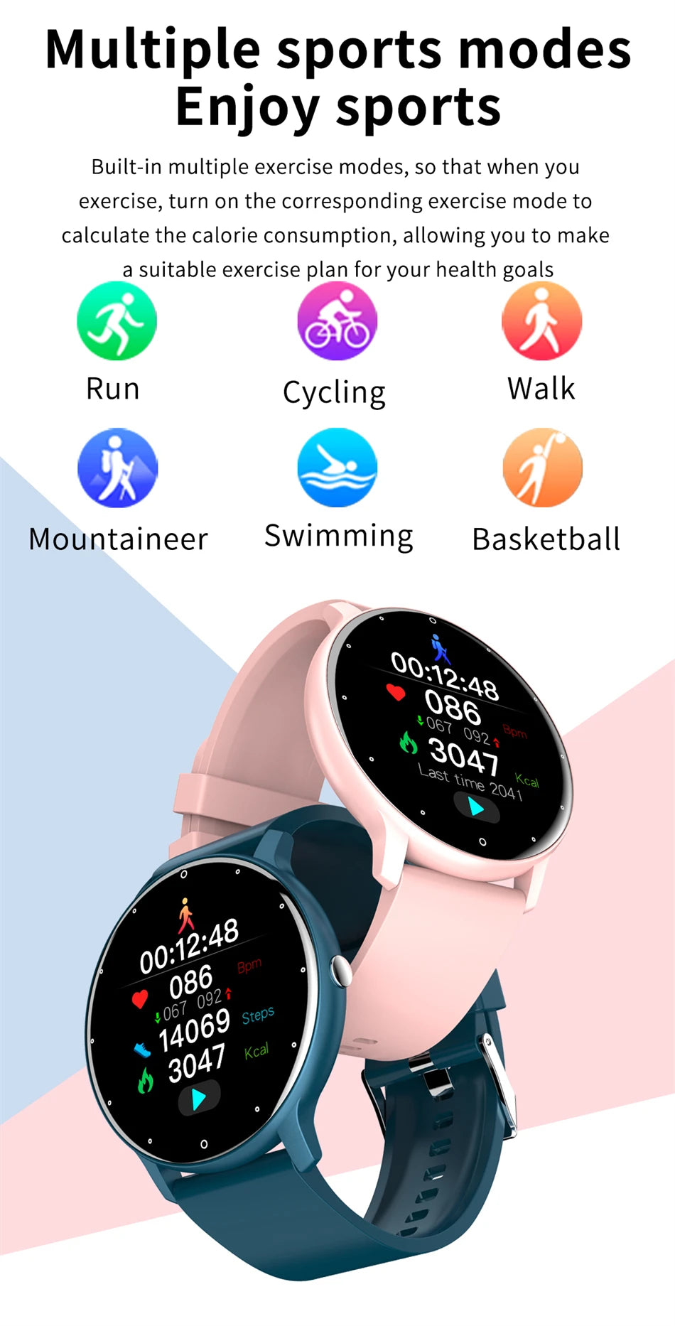 LIGE Smartwatch with Bluetooth Calls & Fitness Tracker – Unisex, Waterproof - OJABay