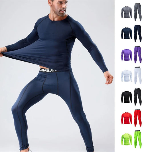 Men’s Compression Running Set – Quick Dry Gym Fitness Tracksuit
