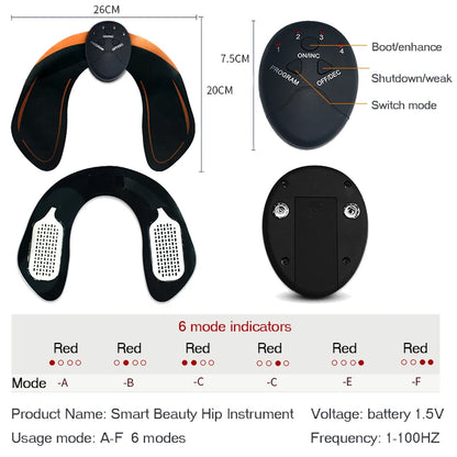 EMS Muscle Stimulator – Abdominal, Arm & Buttocks Trainer for Toning & Slimming - OJABay