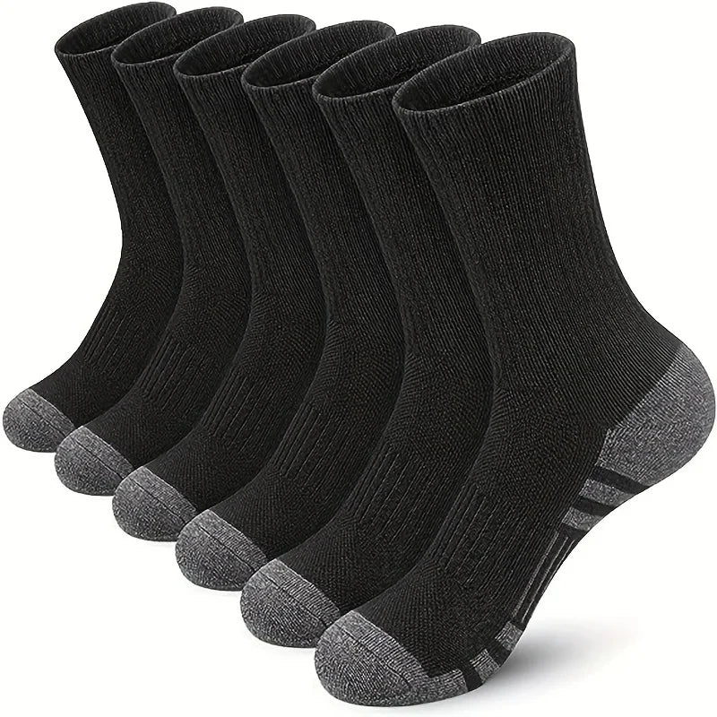 3/5/10 Pairs Men’s Breathable Bamboo Fiber Socks – Sweat-Absorbing, Deodorant Business & Sports Crew Stockings - OJABay