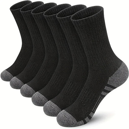 3/5/10 Pairs Men’s Breathable Bamboo Fiber Socks – Sweat-Absorbing, Deodorant Business & Sports Crew Stockings - OJABay