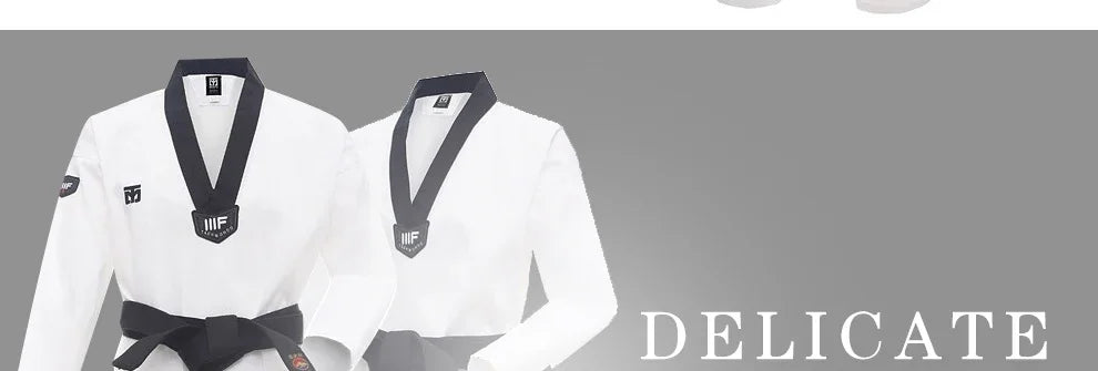 Taekwondo Dobok Karate Uniform with Belt – Kids & Adults (XXXS–XXXL)