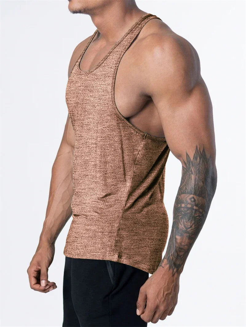 Men’s Quick-Dry Sports Tank Top – Breathable Polyester Training Vest for Running, Basketball & Fitness - OJABay