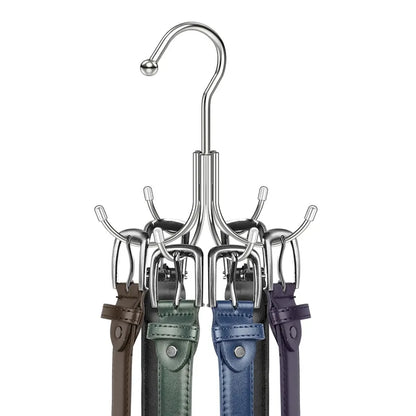 24-Slot Rotating Bra & Tank Top Organizer – Space-Saving Metal Hanger - OJABay