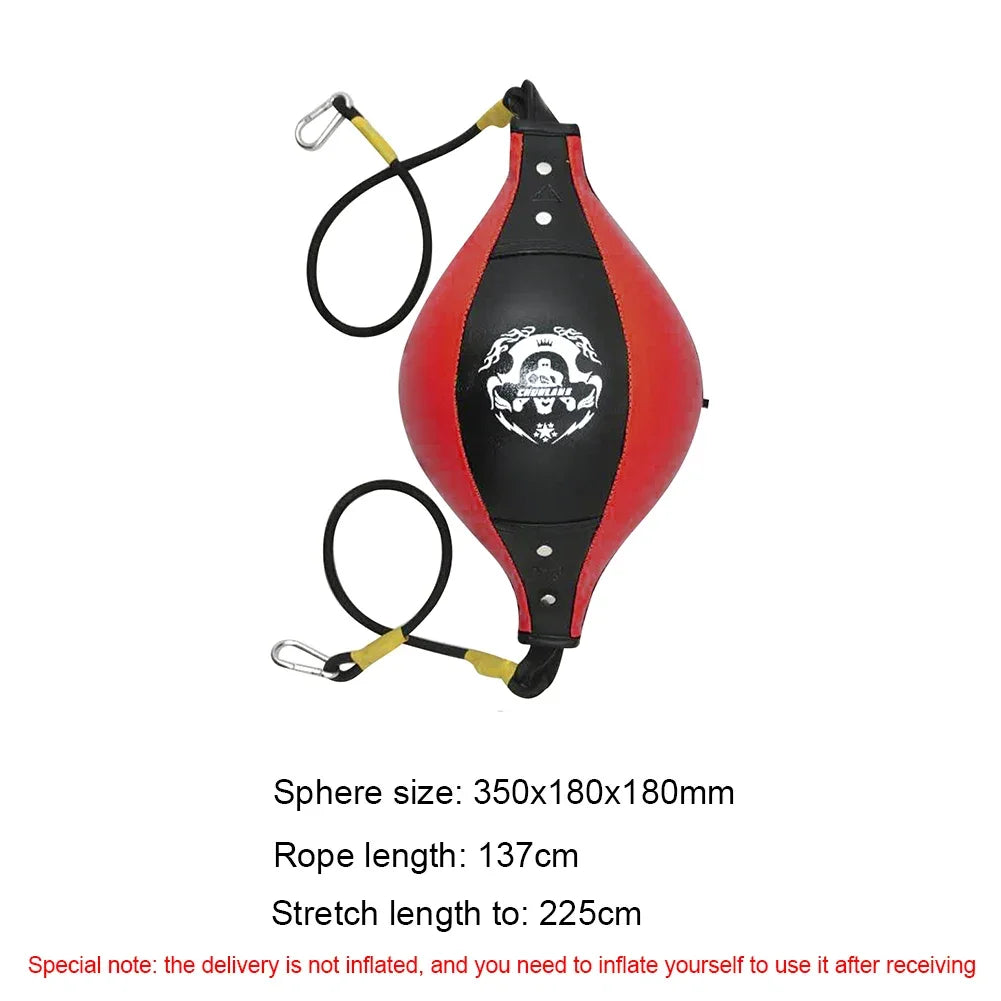 Boxing Punching Ball – PU Leather Double End Speed Bag for Reaction Training, Muay Thai, and Fitness Workouts - OJABay