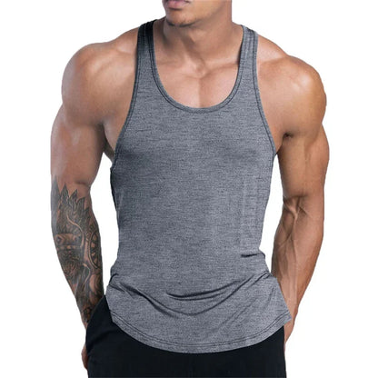 Men’s Quick-Dry Sports Tank Top – Breathable Polyester Training Vest for Running, Basketball & Fitness - OJABay