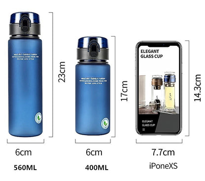 Sports Water Bottle – 400ML/560ML Portable Hiking & Gym Drink Bottle - OJABay