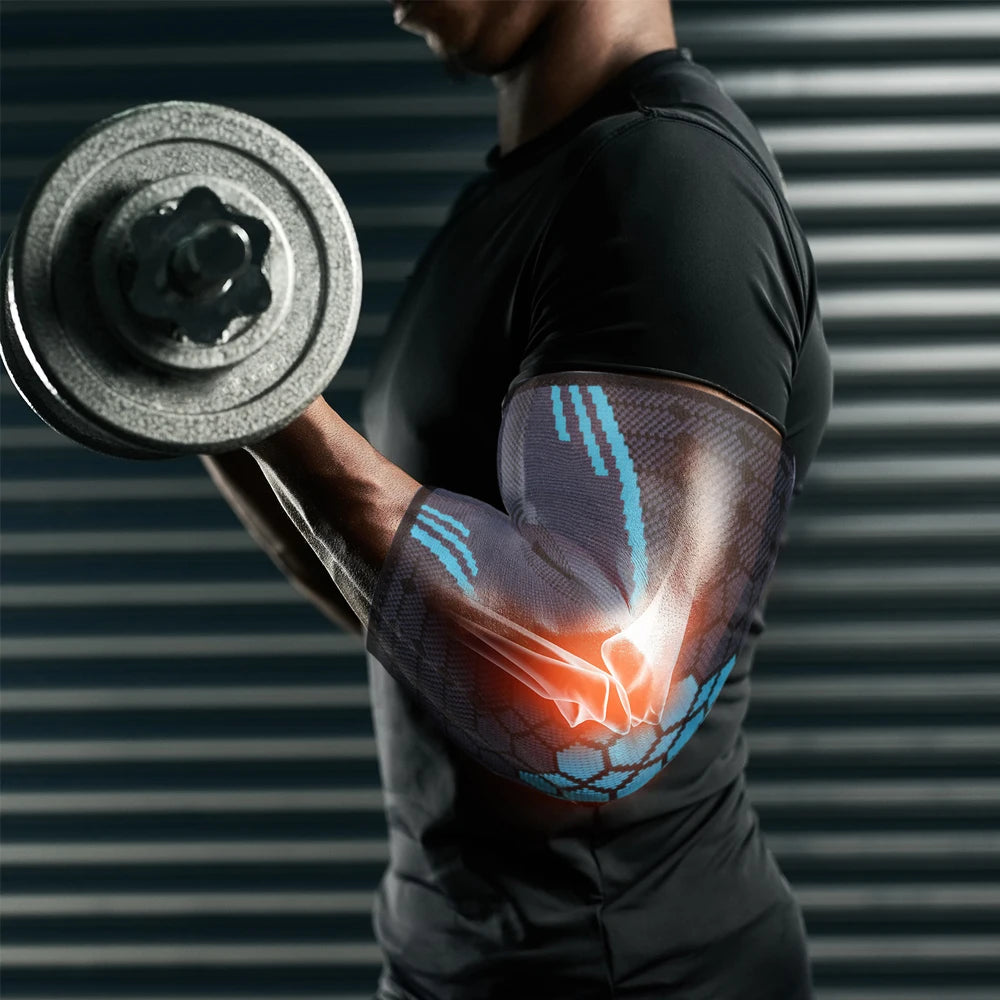 Elbow Brace Compression Sleeve with Adjustable Strap – Tennis Elbow, Golf & Weightlifting (1PC) - OJABay