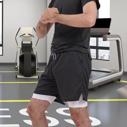 2-in-1 Running Shorts with Compression Layer – Stay Ready, Stay Dry - OJABay