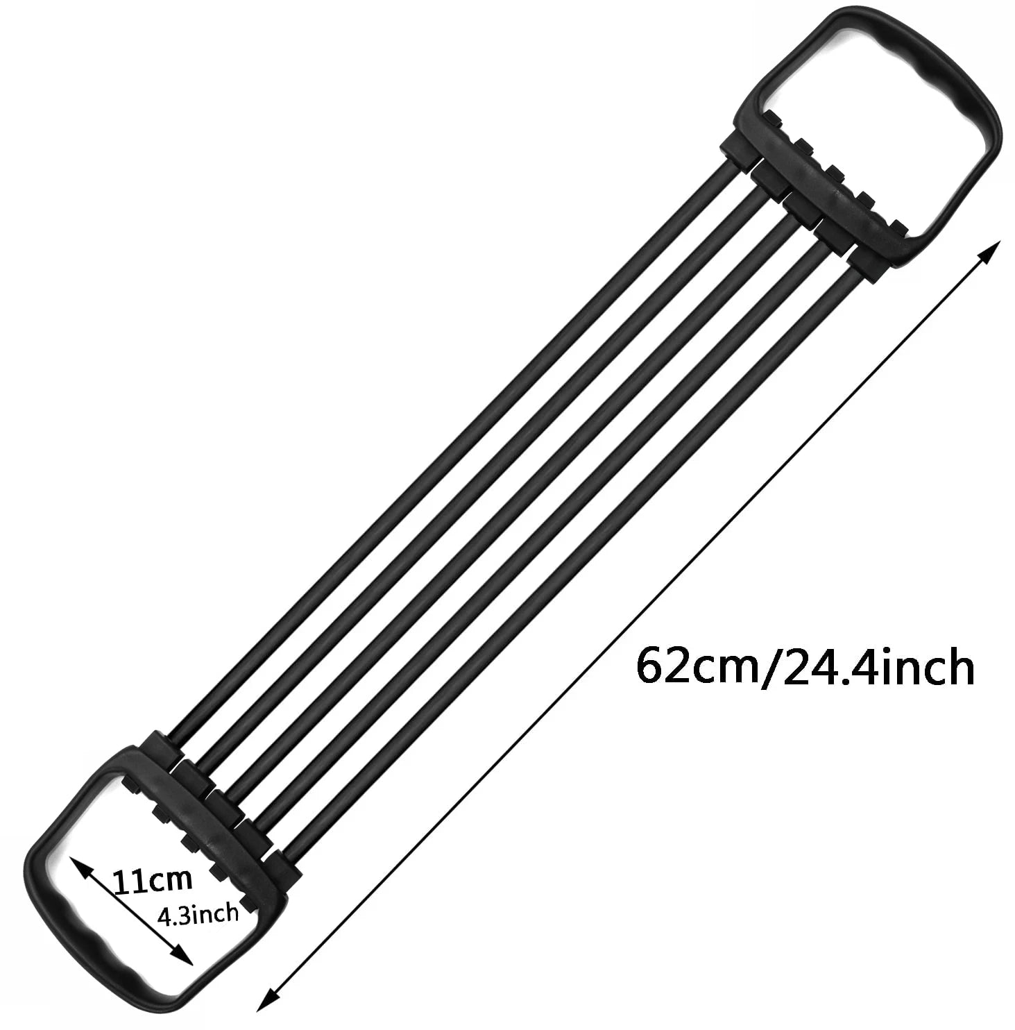 Full Body Workout Chest Expander – 5 Removable Resistance Bands for Strength Training, Pilates, Push-Ups & Muscle Building - OJABay