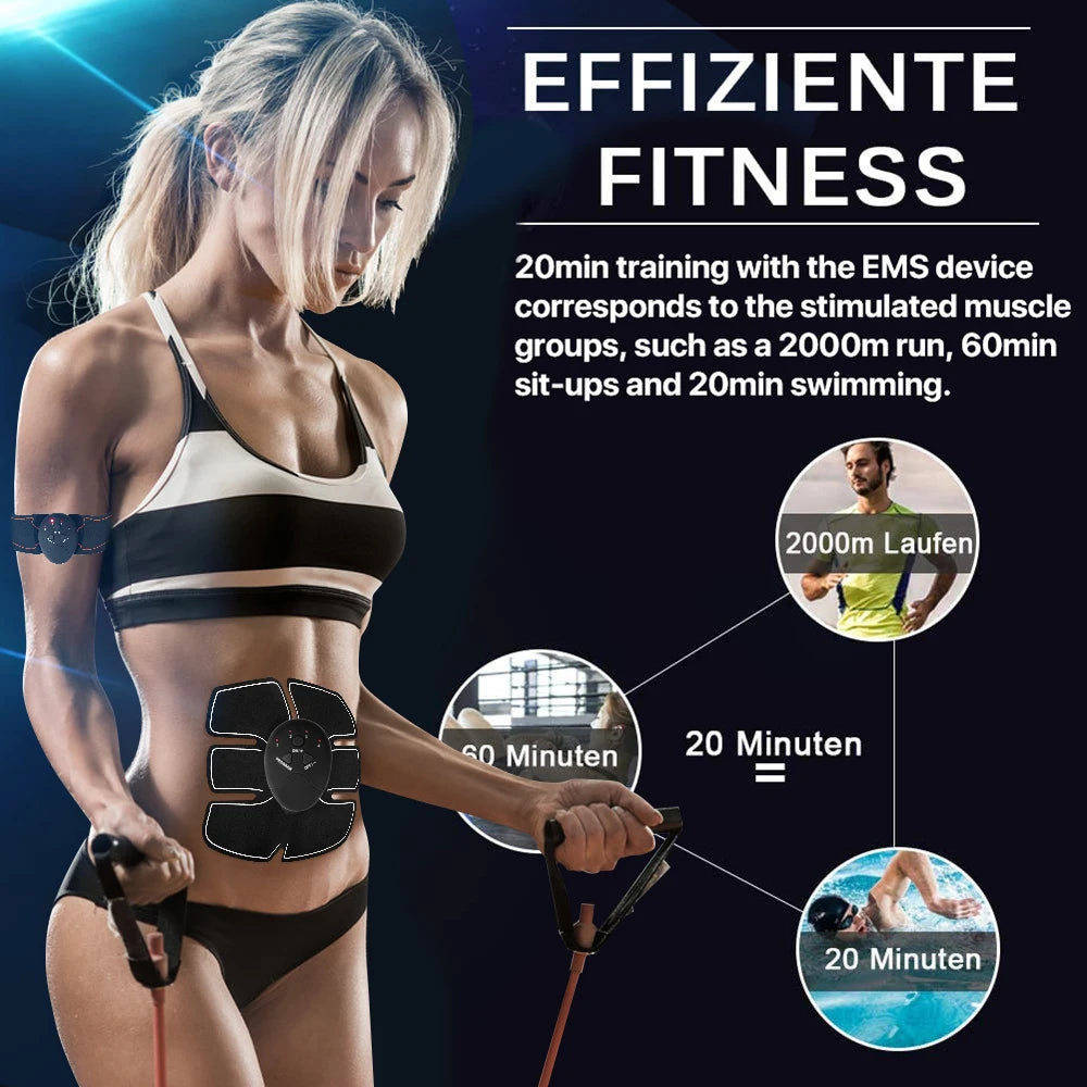 EMS Muscle Stimulator – Abdominal, Arm & Buttocks Trainer for Toning & Slimming - OJABay