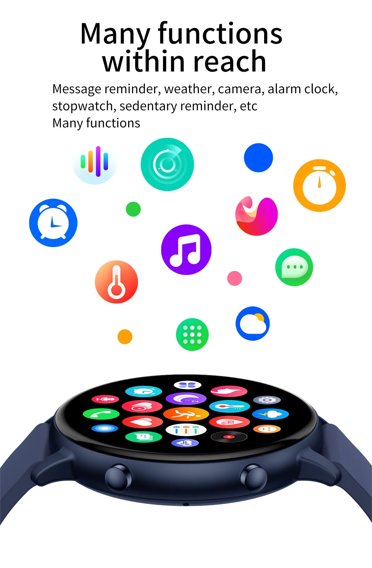 Fitness Smartwatch with Heart Rate & BP Monitor – Make Calls, Multi-Sport Modes - OJABay