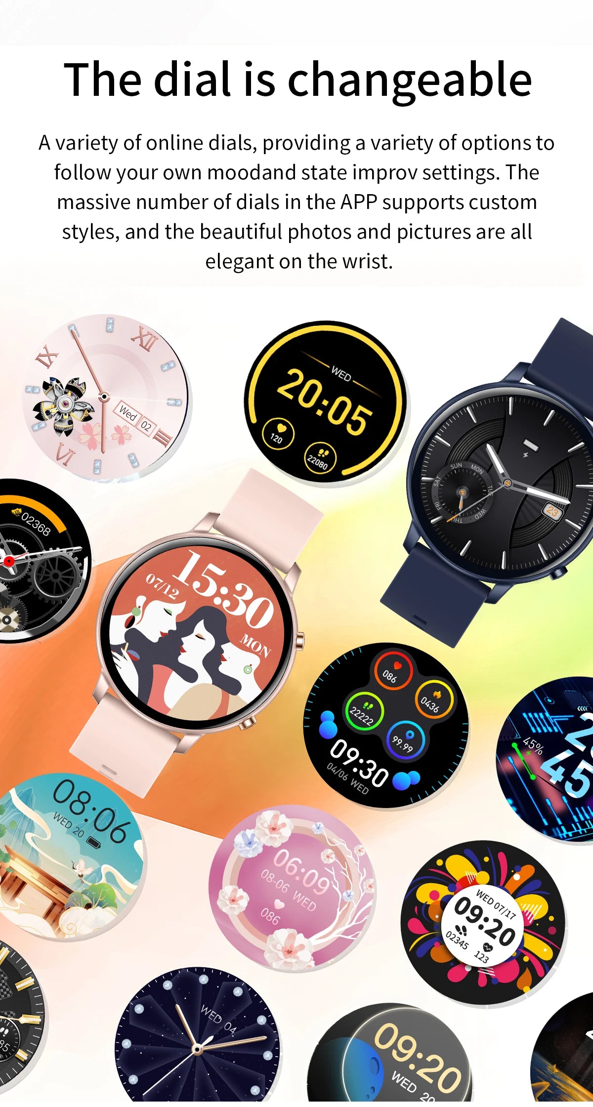 Fitness Smartwatch with Heart Rate & BP Monitor – Make Calls, Multi-Sport Modes - OJABay