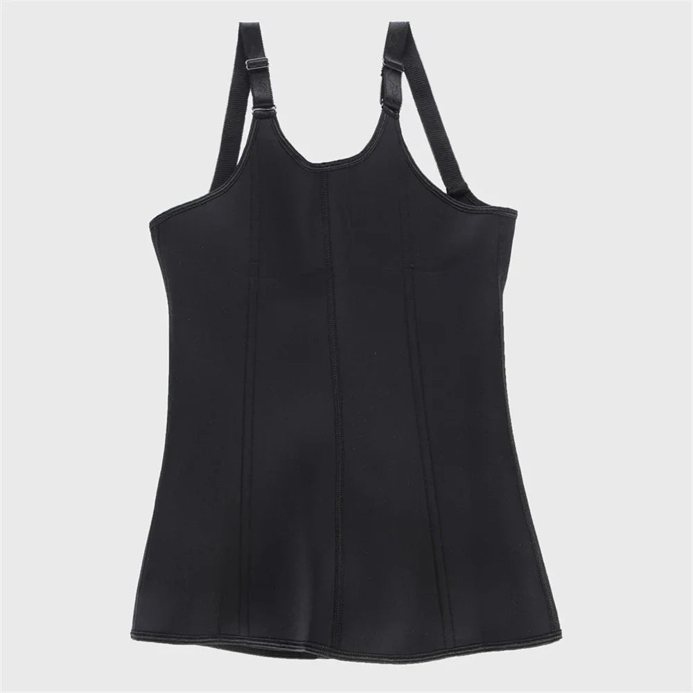 Women's Waist Trainer Tank Top – Zipper Body Shaper with Tummy Control | Sleeveless Activewear Shapewear - OJABay